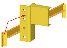 Structural Rack Channel Beam, 72" W, 5960 lbs. cap. (no tie); 7480 lbs. (w/ tie)