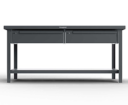 Shop Table with 2 Drawers and 1 Shelf - 72"W x 36"D x 34"H