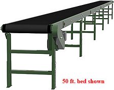 Heavy Duty Slider Bed Conveyor - Model TL 30" OAW, 52'-1" long