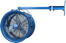 Dock & Truck Cooler Fan - 18" Dia., 277v - 1ph, 1/2-HP, 25" Swivel Arm Mount