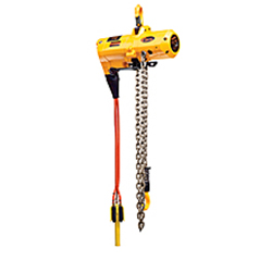 High Speed Air Powered Low Headroom Hoist - 1 Ton, 10'' Lift, Pendant Control