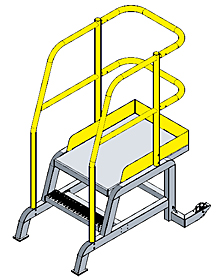 Tip & Roll Mobile Workstand w/24"H Deck
