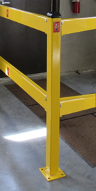 Modular Handrail Corner Post, 3"W x 3"D x 44"H with 1/2" base plate
