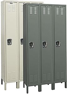 Wardrobe Locker - Single Tier, 3 wide, 12"w x 18"d x 60"h opening