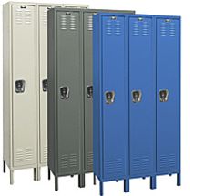 Fully-Assembled Wardrobe Locker - Single Tier, 3 wide, 12"w x 18"d x 72"h opening