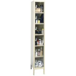 Hallowell Safety Clear View Window Locker - 1 Wide Six Tier, 12"w x 15"d x 78"h