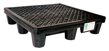 Economy 4-Drum Spill Containment Pallet - No Drain, Black