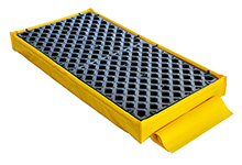 Low-Profile Flexible Spill Deck Bladder System, 2-Drum - 27"L x 48"W x 5"H, Capacity: 3,000 lbs., 88 gal.