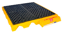 Spill Deck Bladder System, 4-Drum - 52"L x 56-5/8"W x 5-3/4"H, Capacity: 6,000 lbs., 110 gal.