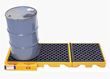 Inline Spill Deck, 3-Drum - 77-7/8"L x 25-7/8"W x 5-3/4"H, Capacity: 4,500 lbs., 99 gal.