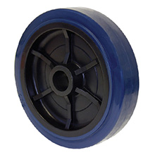 Urethane on Poly Wheel, 5" x 2", 750 lb. cap. for 1/2" dia. axle & 2-7/16" hub length