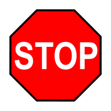 Adhesive Floor STOP Sign - 24"x24"