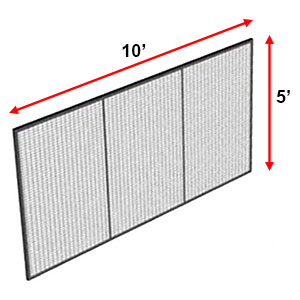 Modular Wire Barrier - Wire Mesh Panel, 10' w x 5' h