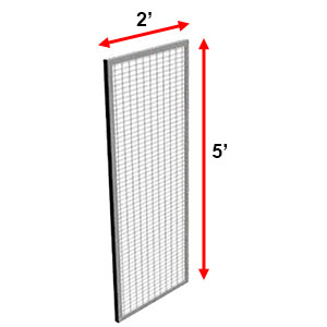 Modular Wire Barrier - Wire Mesh Panel, 2' w x 5' h