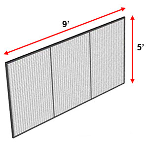 Modular Wire Barrier - Wire Mesh Panel, 9' w x 5' h