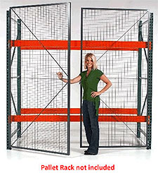 Pallet Rack Security Enclosure, 8' w x 12' h x 4' d