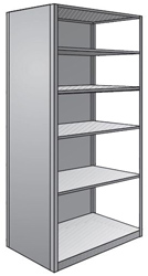 Steel Shelving, Closed - 48" W x 24" D x 87" H, 6-Shelf Adder, 400 lbs. cap.