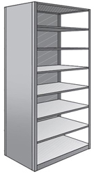 Steel Shelving, Closed - 48" W x 36" D x 87" H, 8-Shelf Adder, 350 lbs. cap.