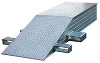 aluminum wheel riser with welded forklift pocket attachments