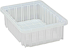 Clear View Dividable Grid Containers - 10-7/8" x 8-1/4" x 3-1/2", Carton of 20