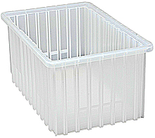Clear View Dividable Grid Containers - 16-1/2" x 10-7/8" x 8", Carton of 8