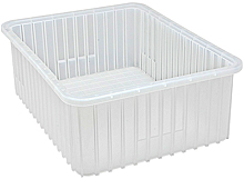 Clear View Dividable Grid Containers - 22-1/2" x 17-1/2" x 8", Carton of 3