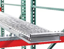 High Profile Carton Flow Track - 12"W, 67"-72"D, 2" Roller Centers