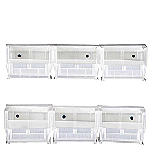 Bin Hanging System w/ 6 Clear View 5-3/8" x 4-1/8" x 3" Bins