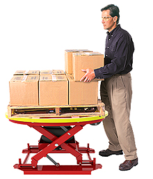 Pneumatic Palletizer w/ Turntable - 400 - 4,500 lb. Cap.