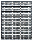 Louvered Panel - Gray, 48"W x 61"H w/ 165 Clear View 7-3/8" x 4-1/8" x 3" Bins