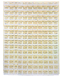 Louvered Panel - Oyster White, 48"W x 61"H w/ 165 Clear View 7-3/8" x 4-1/8" x 3" Bins