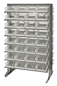 Double-Sided Pick Rack System w/ 64 Clear View Bins