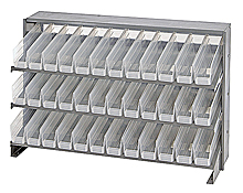 Bench Pick Rack System w/ 38 Clear View Bins