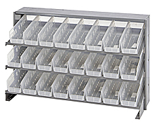 Bench Pick Rack System w/ 24 Clear View Bins