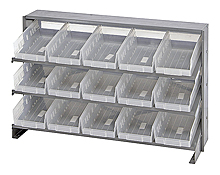 Bench Pick Rack System w/ 15 Clear View Bins