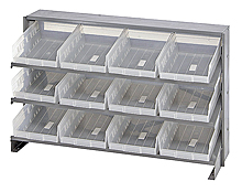 Bench Pick Rack System w/ 12 Clear View Bins
