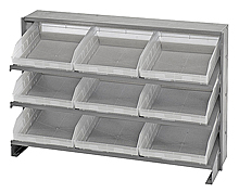 Bench Pick Rack System w/ 9 Clear View Bins