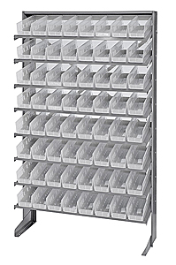 Single Sided Pick Rack System w/ 64 Clear View Bins