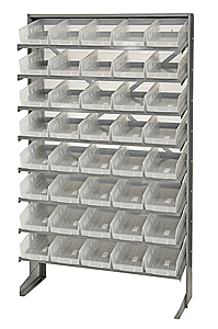 Single Sided Pick Rack System w/ 40 Clear View Bins
