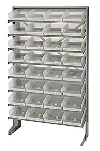 Single Sided Pick Rack System w/ 32 Clear View Bins