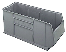 model QRB166 plastic bin in gray