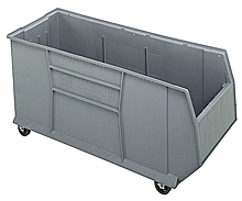 model QRB176 plastic bin in gray