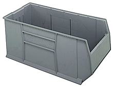 model QRB206 plastic bin in gray