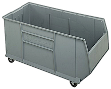 model QRB216 plastic bin in gray
