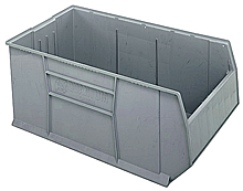 model QRB246 plastic bin in gray