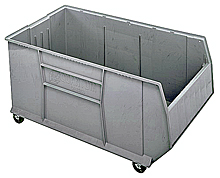 model QRB256 plastic bin in gray