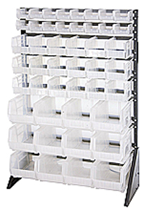 Single Side Rail w/ 48 Multi-size Clear View Bin System
