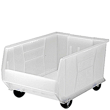 Clear View Extra Large Container w/ Wheels - 23-7/8" x 16-1/2" x 11"