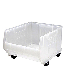 Clear View Extra Large Container w/ Wheels - 23-7/8" x 18-1/4" x 12"