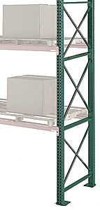 42" X 192" Upright, 3 Cross Braces & 5" x 7" Base Plate